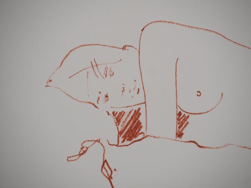 Alain BONNEFOIT : Nu allongé, Lithographie originale (photo de détail 5) - Crédit photo : Galerie Art.Paris