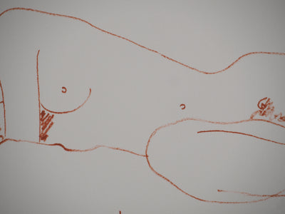 Alain BONNEFOIT : Nu allongé, Lithographie originale (photo de détail 6) - Crédit photo : Galerie Art.Paris