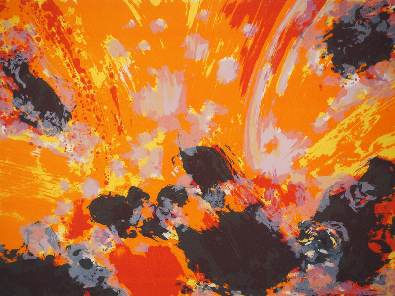 Maurice Élie SARTHOU : Paysage explosive , Lithographie originale (photo de détail 2) - Crédit photo : Galerie Art.Paris