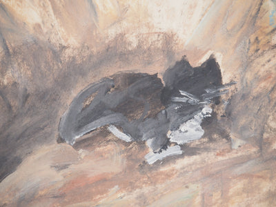 Pierre CHRISTIN : Le chat au fauteuil, Gouache originale (photo de détail 4) - Crédit photo : Galerie Art.Paris