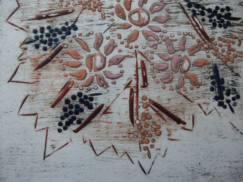 LOUTTRE B : La grande feuille, Gravure originale signée