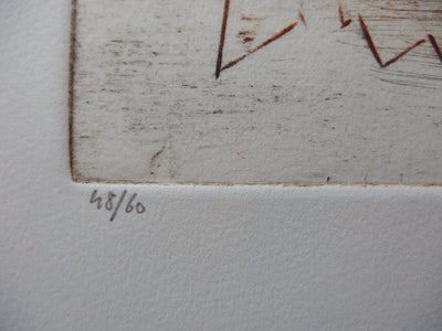 LOUTTRE B : La grande feuille, Gravure originale signée