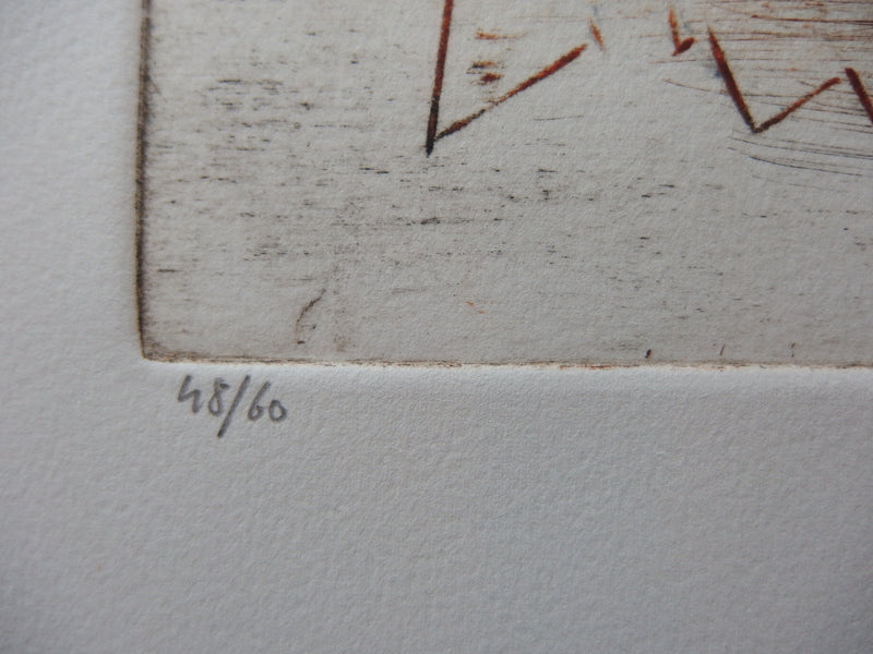 LOUTTRE B : La grande feuille, Gravure originale signée