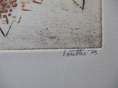 LOUTTRE B : La grande feuille, Gravure originale signée