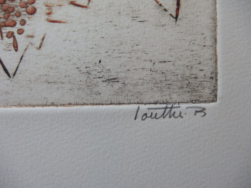 LOUTTRE B : La grande feuille, Gravure originale signée