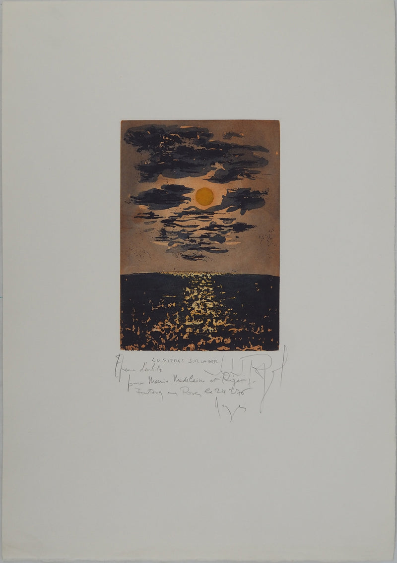 Jacques Jean Joachim RIGAL : Lumières sur la mer, Lithographie originale (photo de détail 2) - Crédit photo : Galerie Art.Paris
