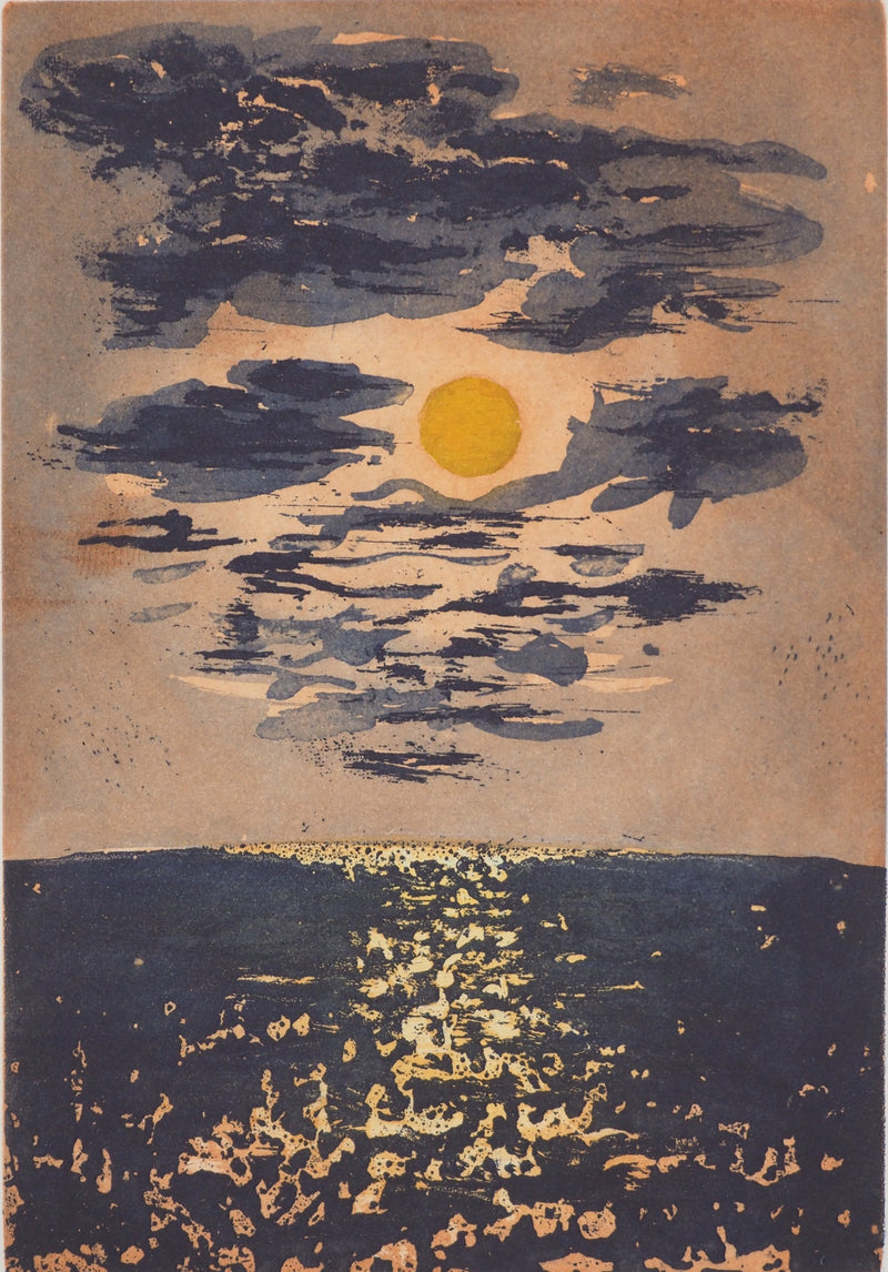 Jacques Jean Joachim RIGAL : Lumières sur la mer, Lithographie originale (vue générale) - Crédit photo : Galerie Art.Paris