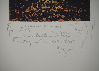 Jacques Jean Joachim RIGAL : Lumières sur la mer, Lithographie originale (photo de détail 4) - Crédit photo : Galerie Art.Paris