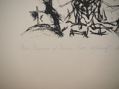 Armand Henri NAKACHE : Autel à l'oiseau, Lithographie originale (photo de détail 3) - Crédit photo : Galerie Art.Paris