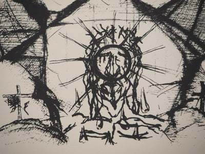 Armand Henri NAKACHE : Autel à l'oiseau, Lithographie originale (photo de détail 7) - Crédit photo : Galerie Art.Paris