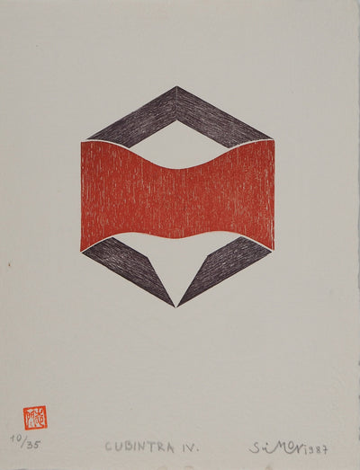 Blaise SIMON BALAZS : Hexagone,, Gravure originale (vue générale) - Crédit photo : Galerie Art.Paris