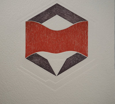 Blaise SIMON BALAZS : Hexagone,, Gravure originale (photo de détail 5) - Crédit photo : Galerie Art.Paris