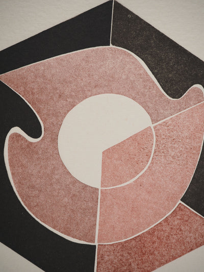 Blaise SIMON BALAZS : La colombe hexagonale, Gravure originale (photo de détail 5) - Crédit photo : Galerie Art.Paris