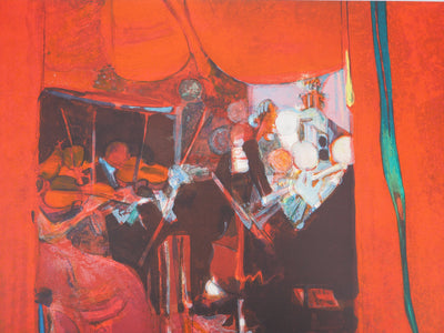 Paul AMBILLE : L'orchestre rouge, Lithographie originale (photo de détail 2) - Crédit photo : Galerie Art.Paris