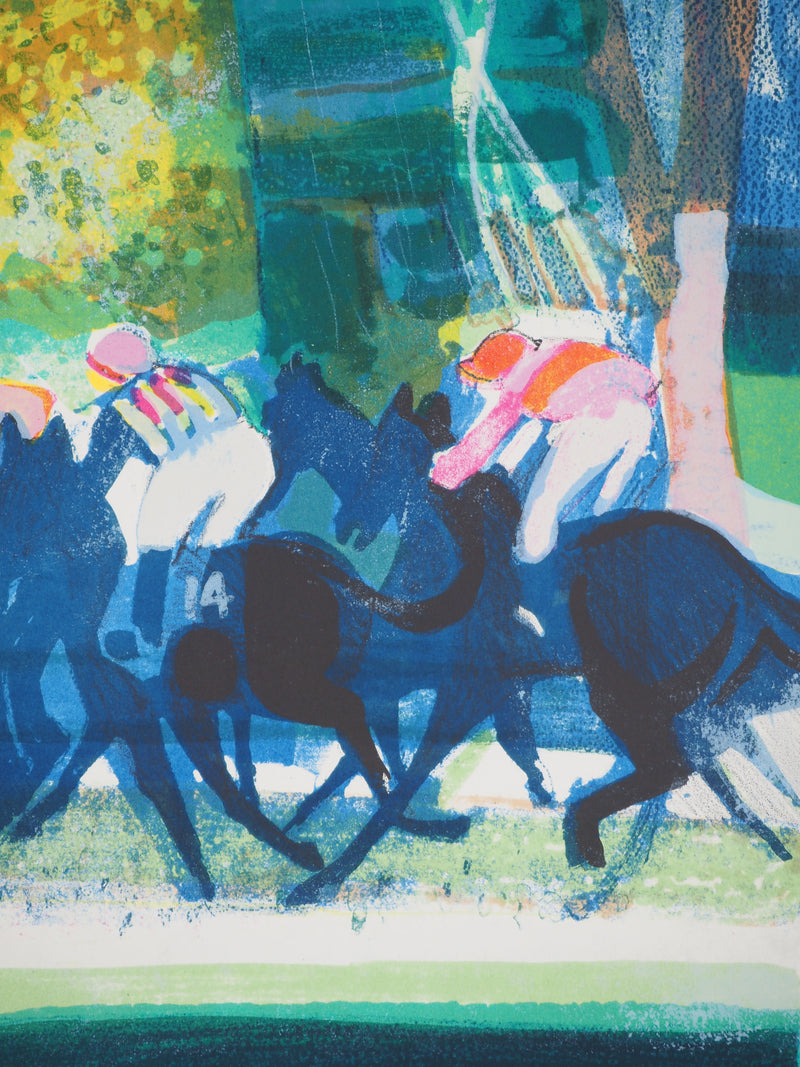 Paul AMBILLE : Course de chevaux, Lithographie originale (photo de détail 6) - Crédit photo : Galerie Art.Paris