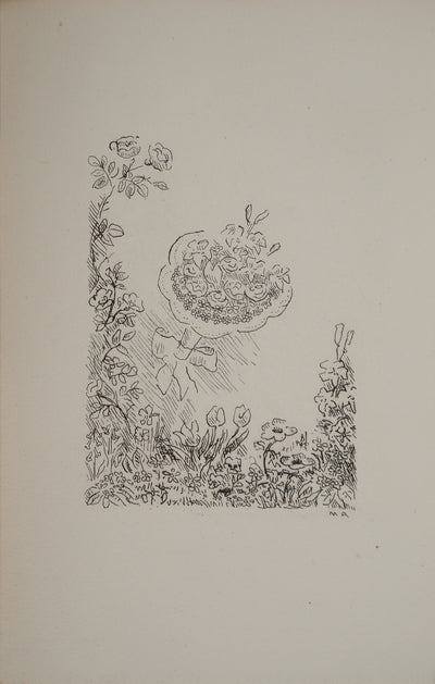 Maurice ASSELIN : Le lancer du bouquet, Gravure originale (photo de détail 2) - Crédit photo : Galerie Art.Paris