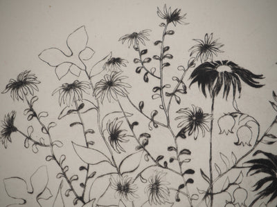 Denyse DE BRAVURA : Les fleurs du jardin, Gravure originale (photo de détail 5) - Crédit photo : Galerie Art.Paris