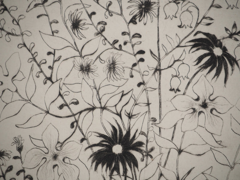 Denyse DE BRAVURA : Les fleurs du jardin, Gravure originale (photo de détail 6) - Crédit photo : Galerie Art.Paris