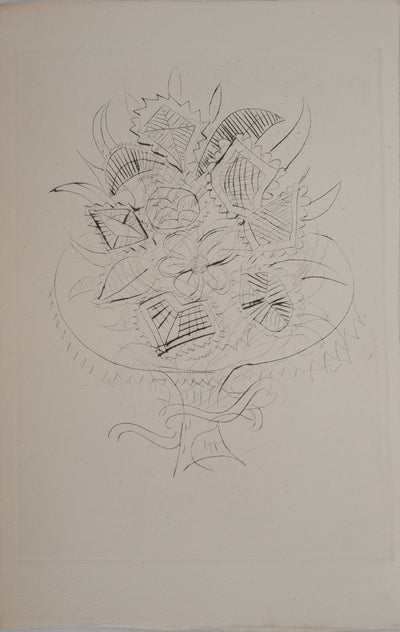 André DERAIN : Bouquet cubiste, Gravure originale (photo de détail 2) - Crédit photo : Galerie Art.Paris