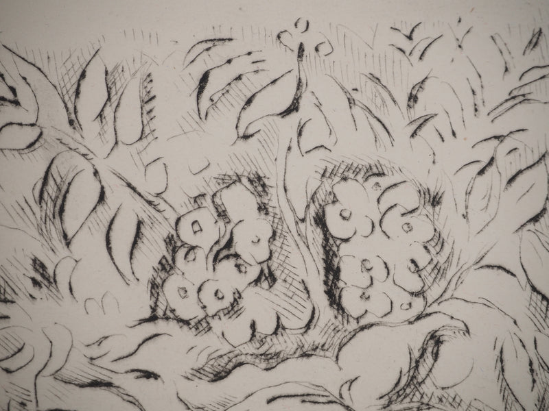 Emile OTHON FRIESZ : Bouquet au Tournesol, Gravure originale (photo de détail 4) - Crédit photo : Galerie Art.Paris