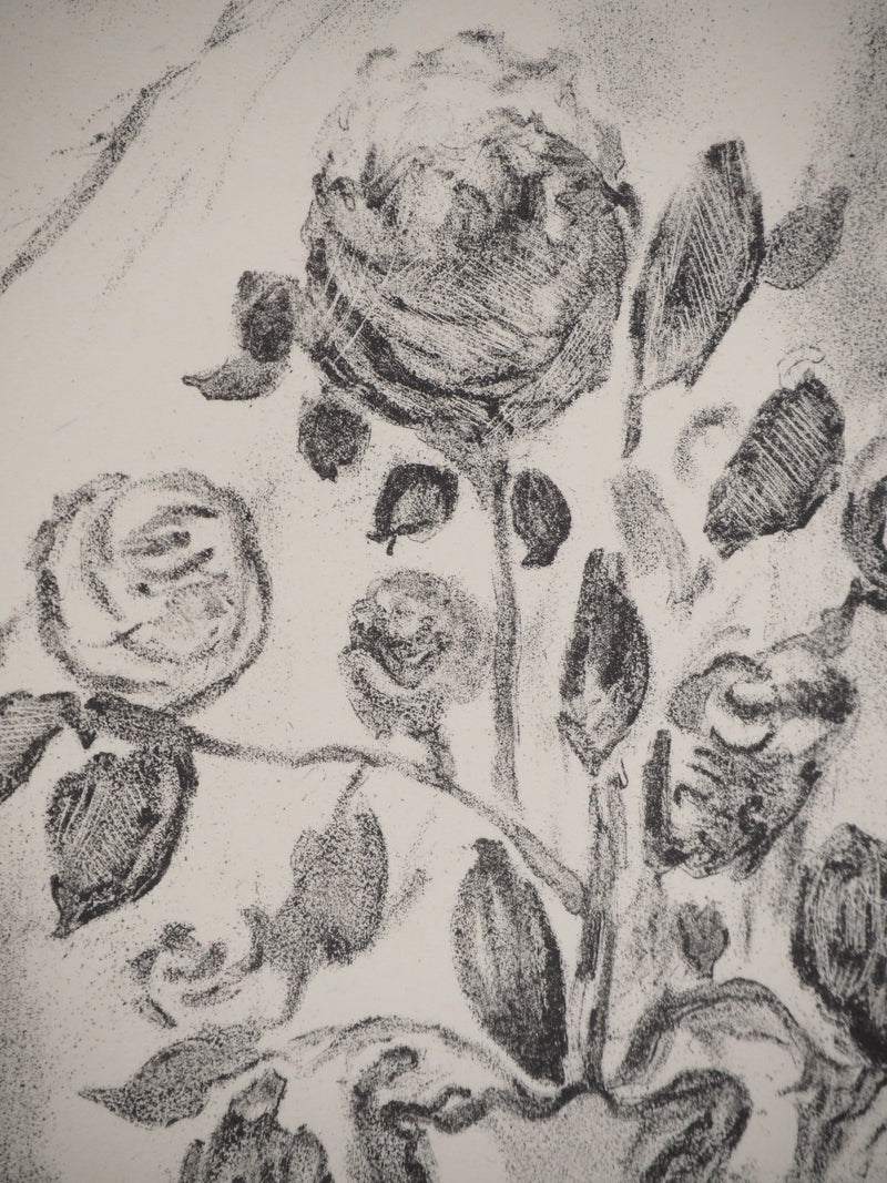 Henriette LE GRIX : Les roses, Lithographie originale (photo de détail 5) - Crédit photo : Galerie Art.Paris