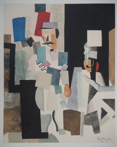 Roger DE LA FRESNAYE : Après le défilé (Hommage à Fernand Léger), Lithographie originale (vue générale) - Crédit photo : Galerie Art.Paris