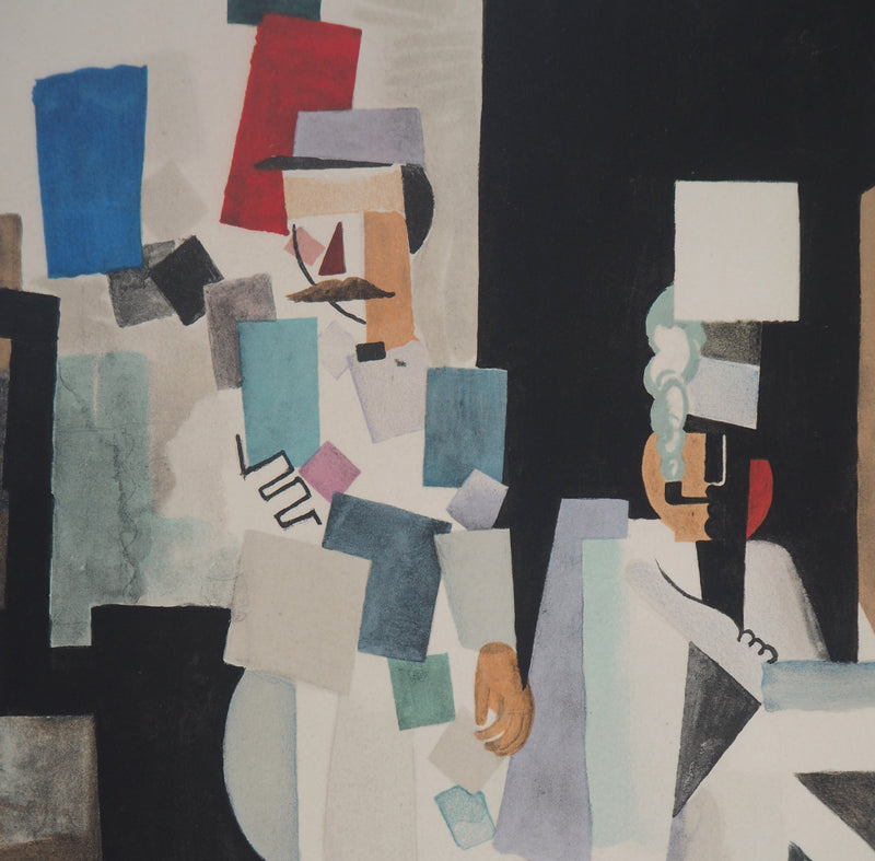 Roger DE LA FRESNAYE : Après le défilé (Hommage à Fernand Léger), Lithographie originale (photo de détail 5) - Crédit photo : Galerie Art.Paris