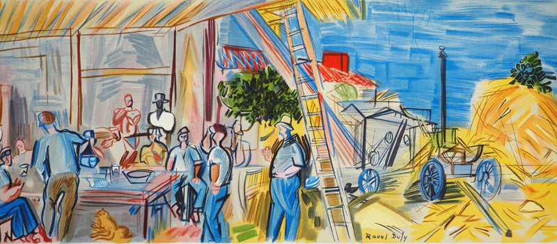 Raoul DUFY : Les Moissonneurs, Lithographie originale (vue générale) - Crédit photo : Galerie Art.Paris