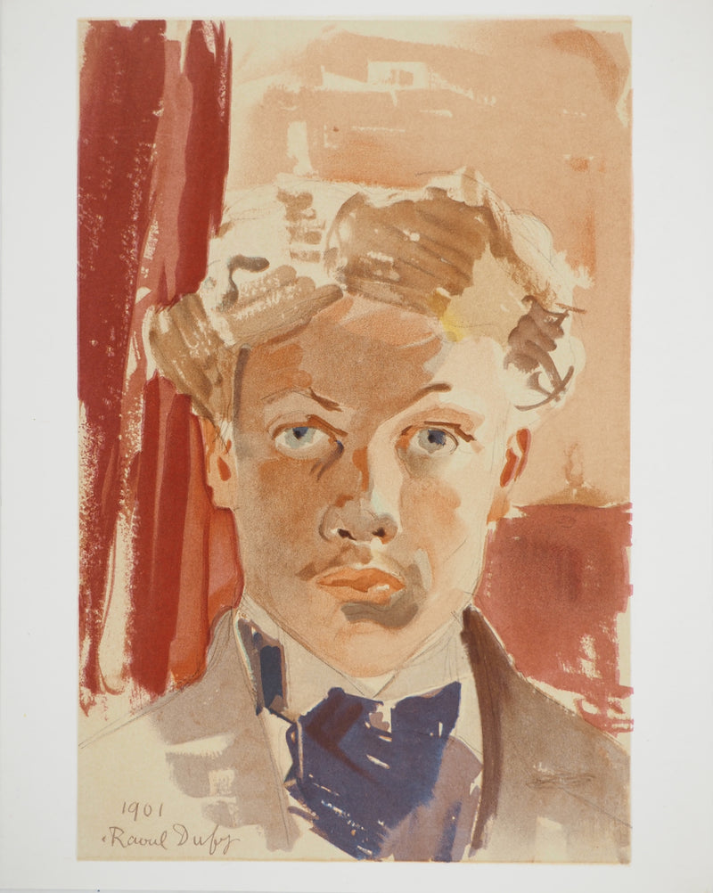 Raoul DUFY : Autoportrait, Lithographie originale (vue générale) - Crédit photo : Galerie Art.Paris