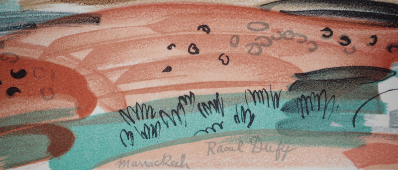 Raoul DUFY : Au Maroc, Lithographie originale (photo de détail 3) - Crédit photo : Galerie Art.Paris