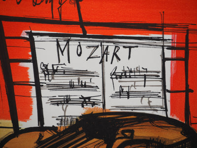 Bernard BUFFET : Mozart, Nature morte au violo, Lithographie originale (photo de détail 6) - Crédit photo : Galerie Art.Paris