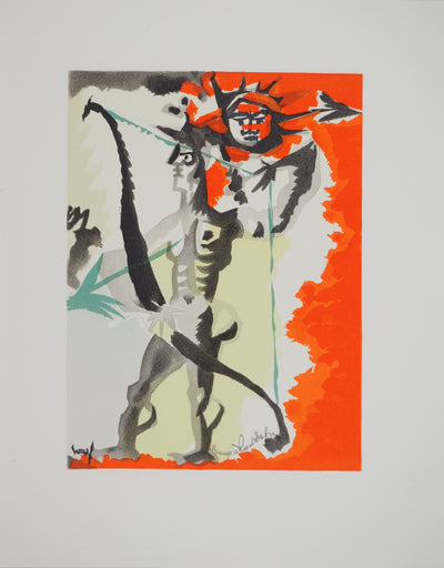 Jean LURCAT : L'Archer, Lithographie originale (vue générale) - Crédit photo : Galerie Art.Paris