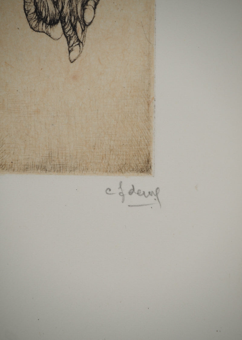 Fred DEUX : Petit manuel : En suspens, Gravure originale (photo de détail 2) - Crédit photo : Galerie Art.Paris