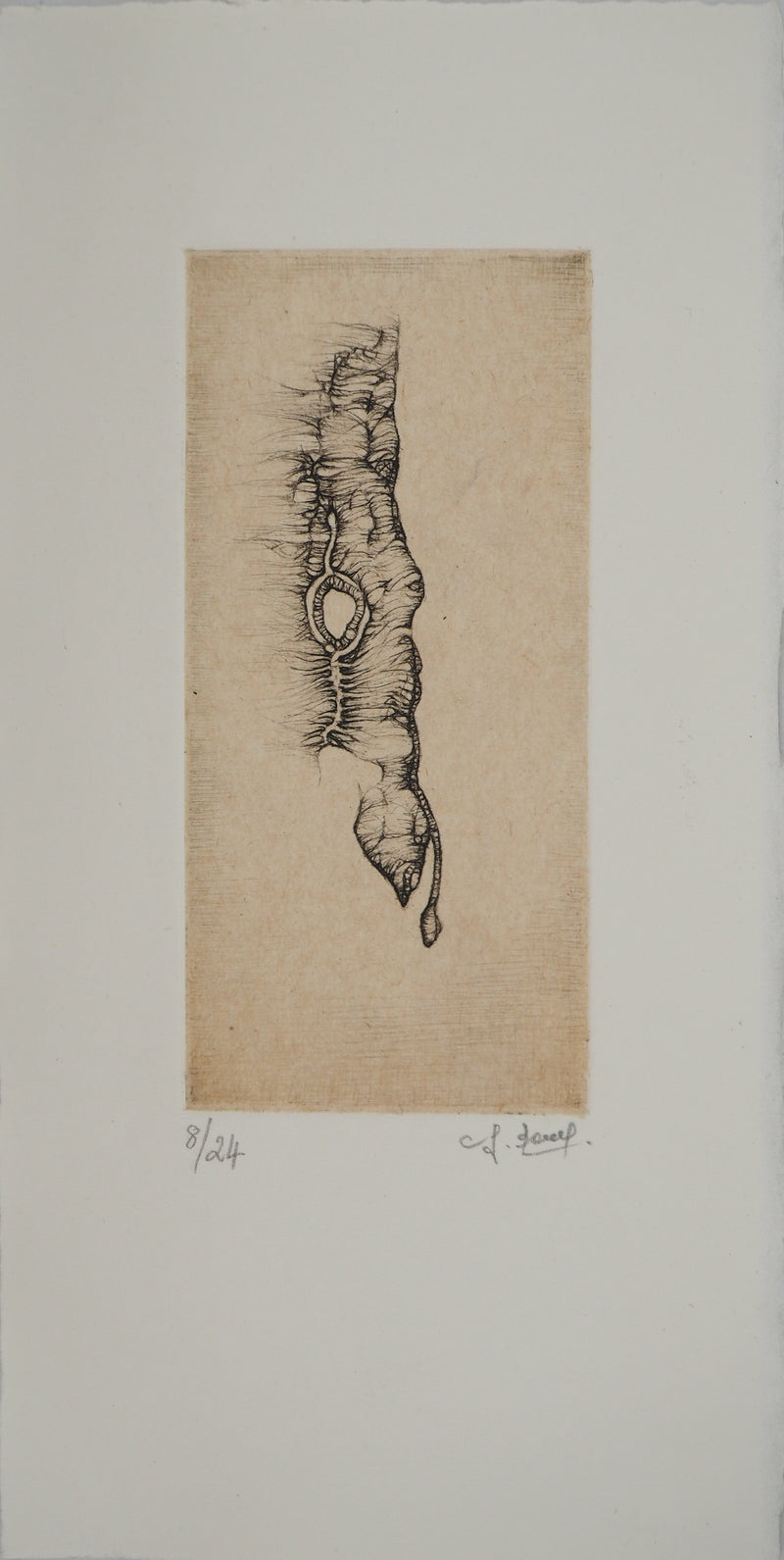 Fred DEUX : Petit manuel : Verbe noir, Gravure originale (vue générale) - Crédit photo : Galerie Art.Paris
