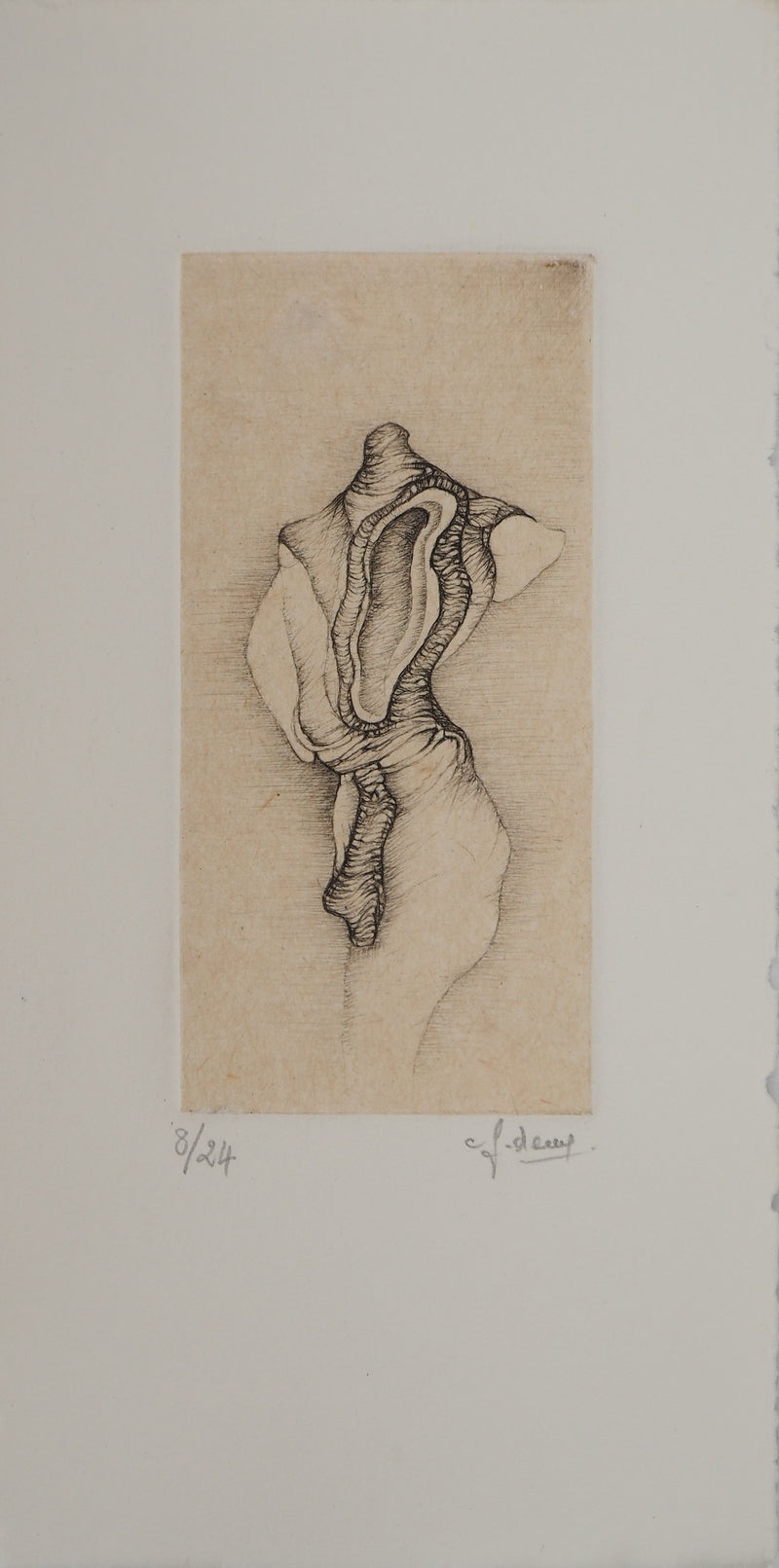 Fred DEUX : Petit manuel : A main nu, Gravure originale (vue générale) - Crédit photo : Galerie Art.Paris