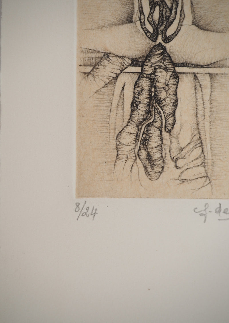 Fred DEUX : Petit manuel : De la pointe du crayon, Gravure originale (photo de détail 2) - Crédit photo : Galerie Art.Paris