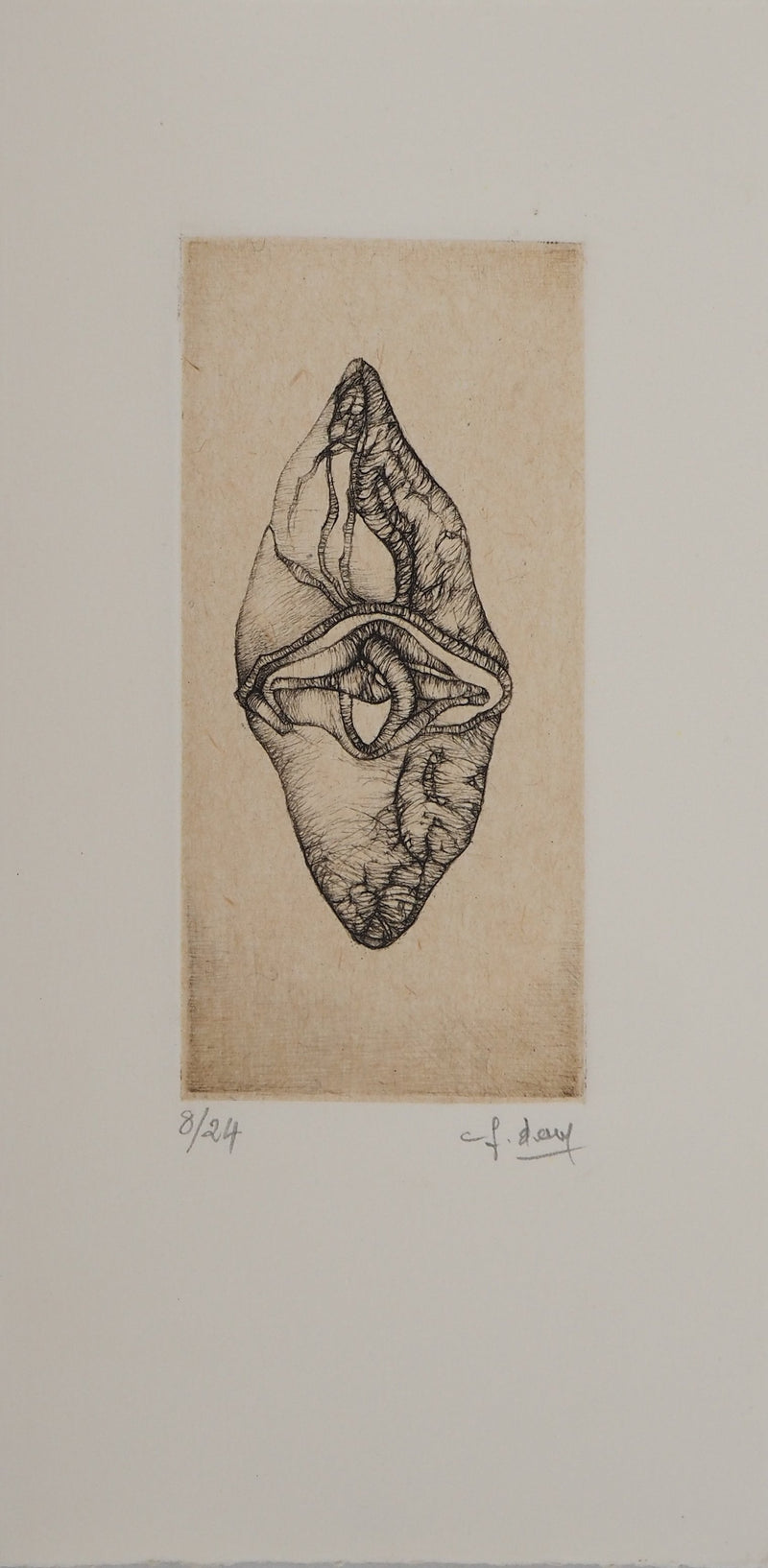 Fred DEUX : Petit manuel : Vie sublimée, Gravure originale (vue générale) - Crédit photo : Galerie Art.Paris