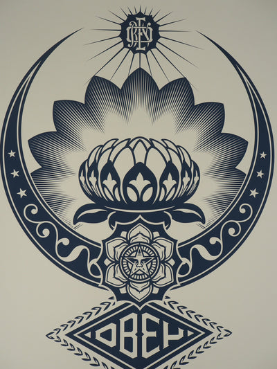 Shepard FAIREY (Obey) : Lotus Ornament, Sérigraphie originale signée