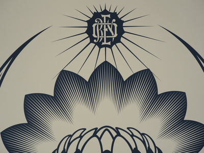 Shepard FAIREY (Obey) : Lotus Ornament, Sérigraphie originale signée