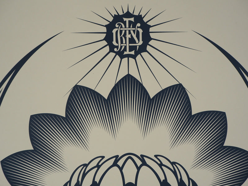 Shepard FAIREY (Obey) : Lotus Ornament, Sérigraphie originale signée