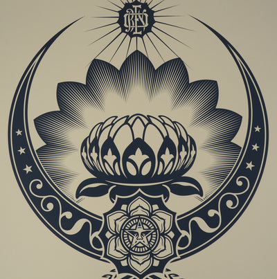 Shepard FAIREY (Obey) : Lotus Ornament, Sérigraphie originale signée