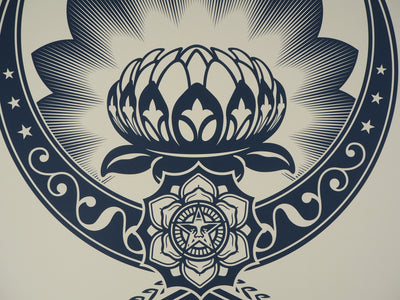 Shepard FAIREY (Obey) : Lotus Ornament, Sérigraphie originale signée