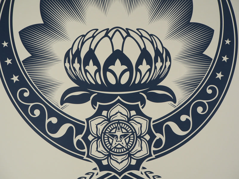 Shepard FAIREY (Obey) : Lotus Ornament, Sérigraphie originale signée