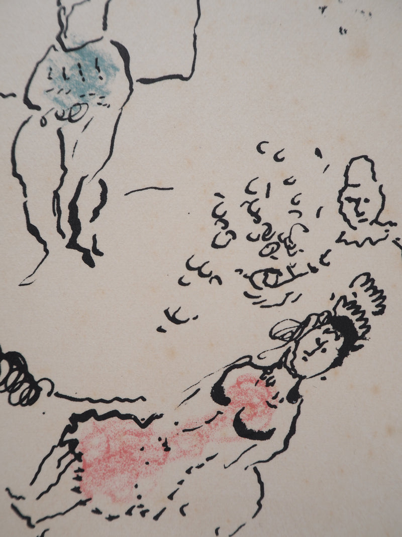 Marc CHAGALL : Cirque, acrobate et écuyère, Lithographie originale