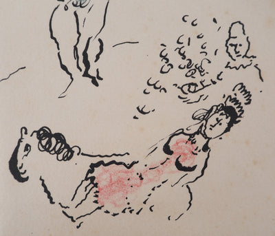 Marc CHAGALL : Cirque, acrobate et écuyère, Lithographie originale