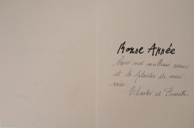 Marc CHAGALL : Double visage au bouquet, Lithographie originale (photo de détail 5) - Crédit photo : Galerie Art.Paris