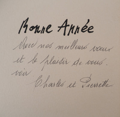 Marc CHAGALL : Double visage au bouquet, Lithographie originale (photo de détail 6) - Crédit photo : Galerie Art.Paris