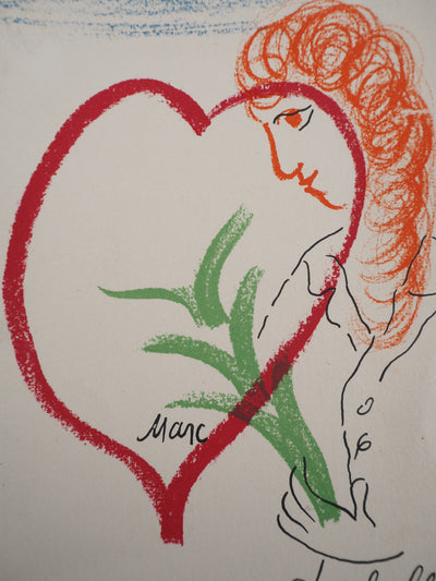 Marc CHAGALL : Femme amoureuse, Lithographie originale (photo de détail 6) - Crédit photo : Galerie Art.Paris