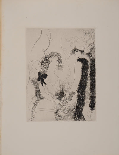 Marie LAURENCIN : Tableaux de Paris : Frivolités, Gravure original (photo de détail 2) - Crédit photo : Galerie Art.Paris