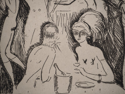 Kees VAN DONGEN : Tableaux de Paris : Club parisien, Gravure original (photo de détail 5) - Crédit photo : Galerie Art.Paris